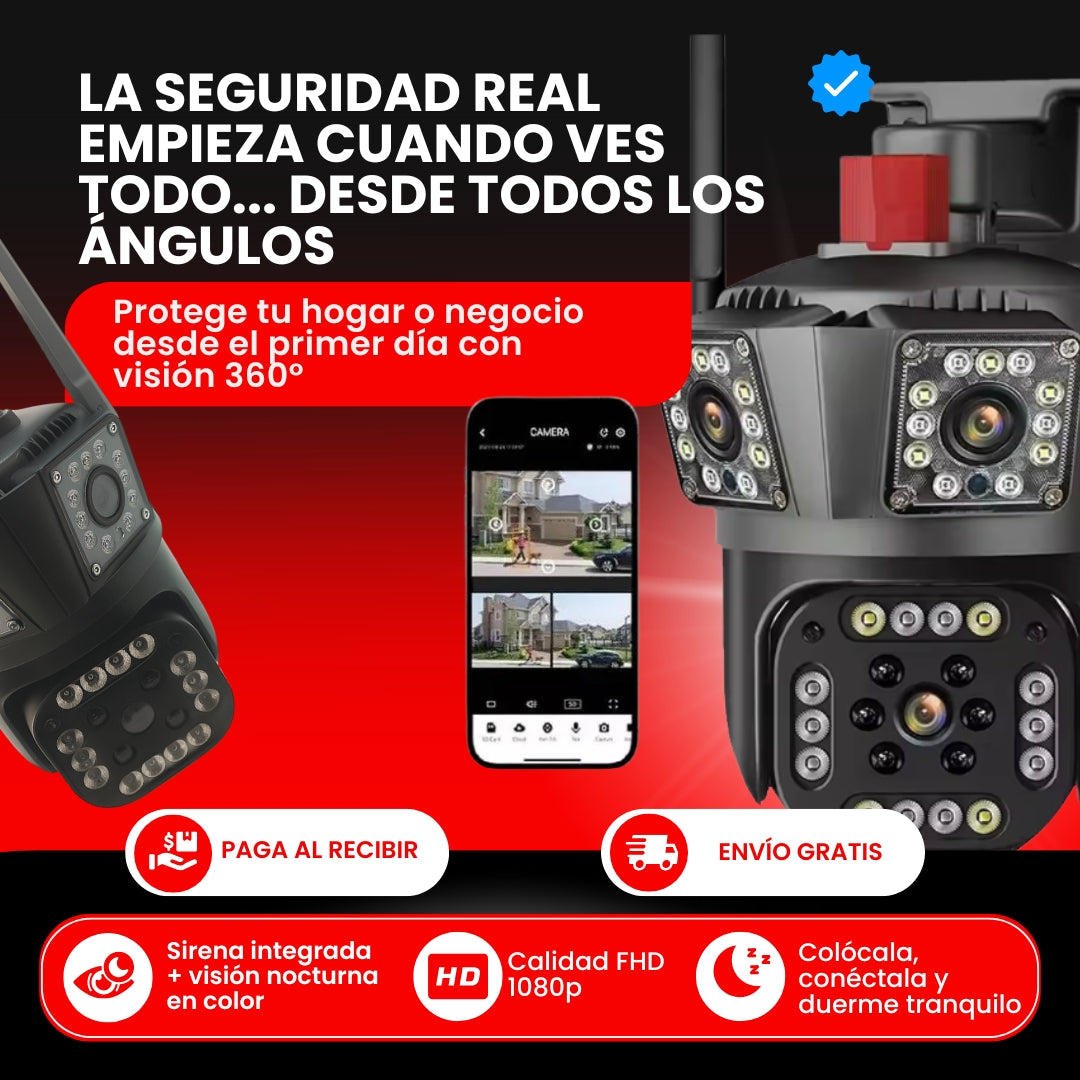 CÁMARA DE SEGURIDAD 3 LENTES