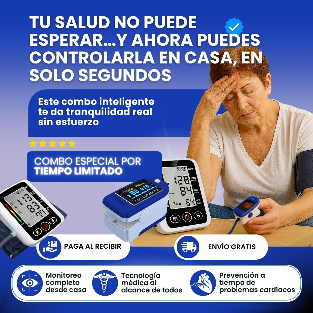 OXÍMETRO+ TOMA DE PRESIÓN COMBO