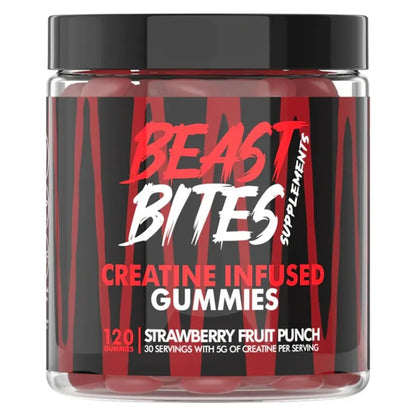 BEAST BITES CREATINE SABOR A FRESA
