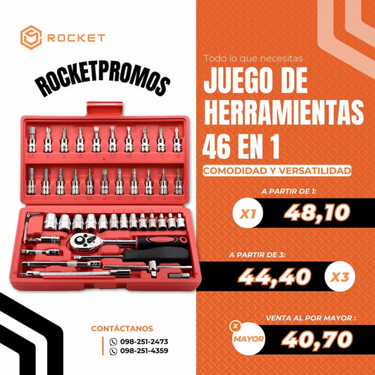 JUEGO DE HERRAMIENTAS 46 EN 1