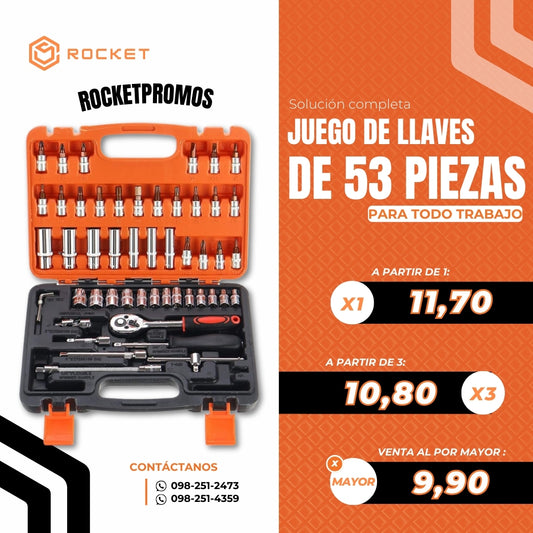 JUEGO DE LLAVES DE 53 PIEZAS
