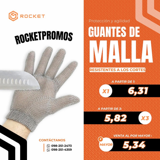 GUANTES DE MALLA RESISTENTE A LOS CORTES