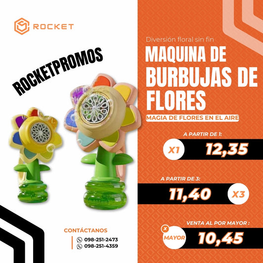 MAQUINA DE BURBUJAS DE FLORES