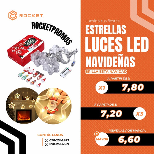 ESTRELLAS LUCES LED NAVIDEÑAS
