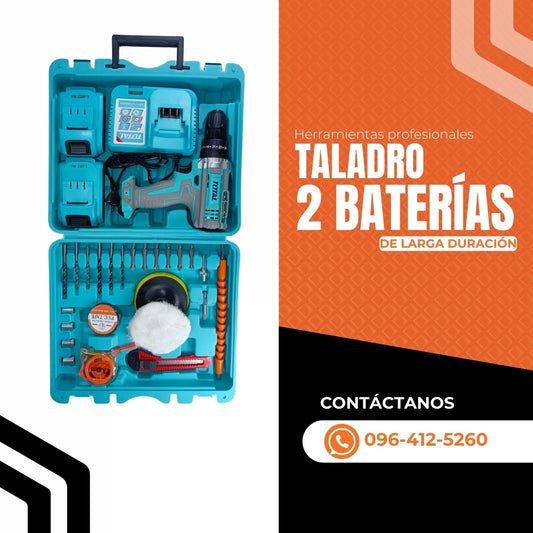 Total: Taladro 2 Baterías