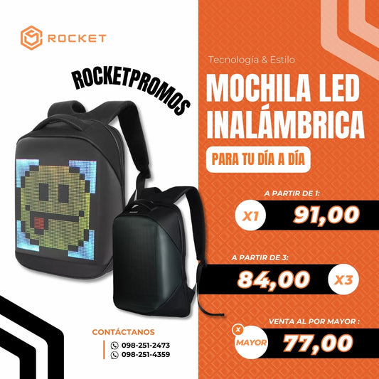 MOCHILA LED INALÁMBRICA