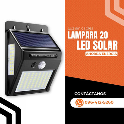 Lampara 20 led solar