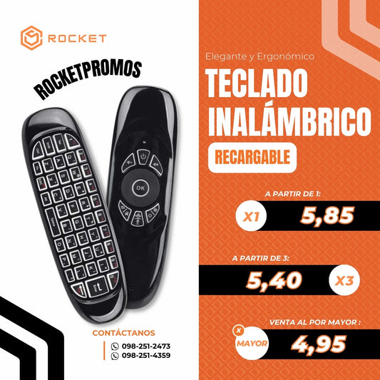 TECLADO INALÁMBRICO RECARGABLE