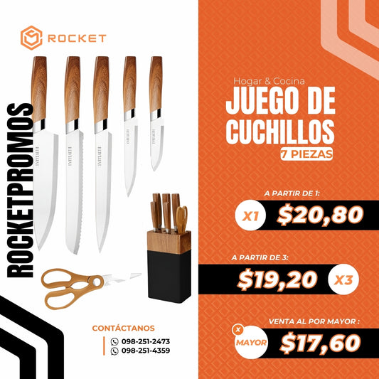 Juego de cuchillos (7 Piezas)