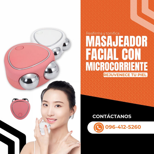 MASAJEADOR FACIAL CON MICROCORRIENTE