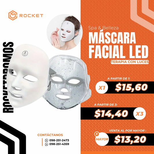 Mascara Facial Con Luz Led