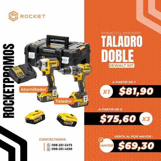 Kit DeWatl: Taladro + Atornillador