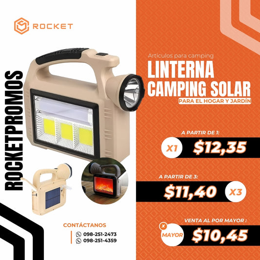 Linterna camping solar