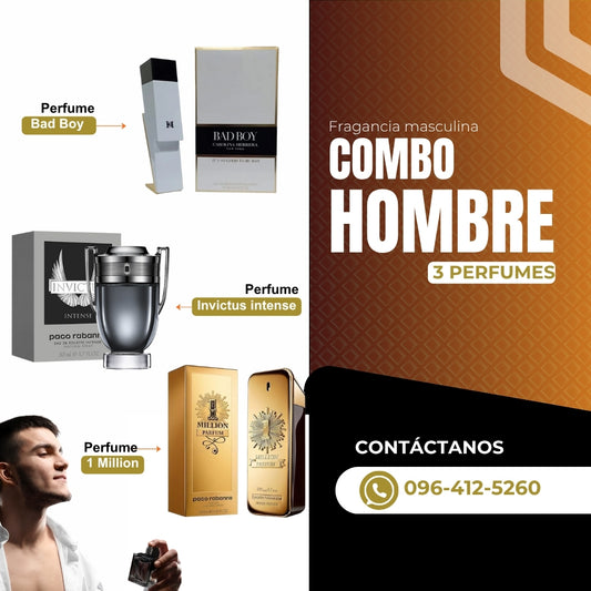 COMBO TRILOGIA PERFUME PARA HOMBRE
