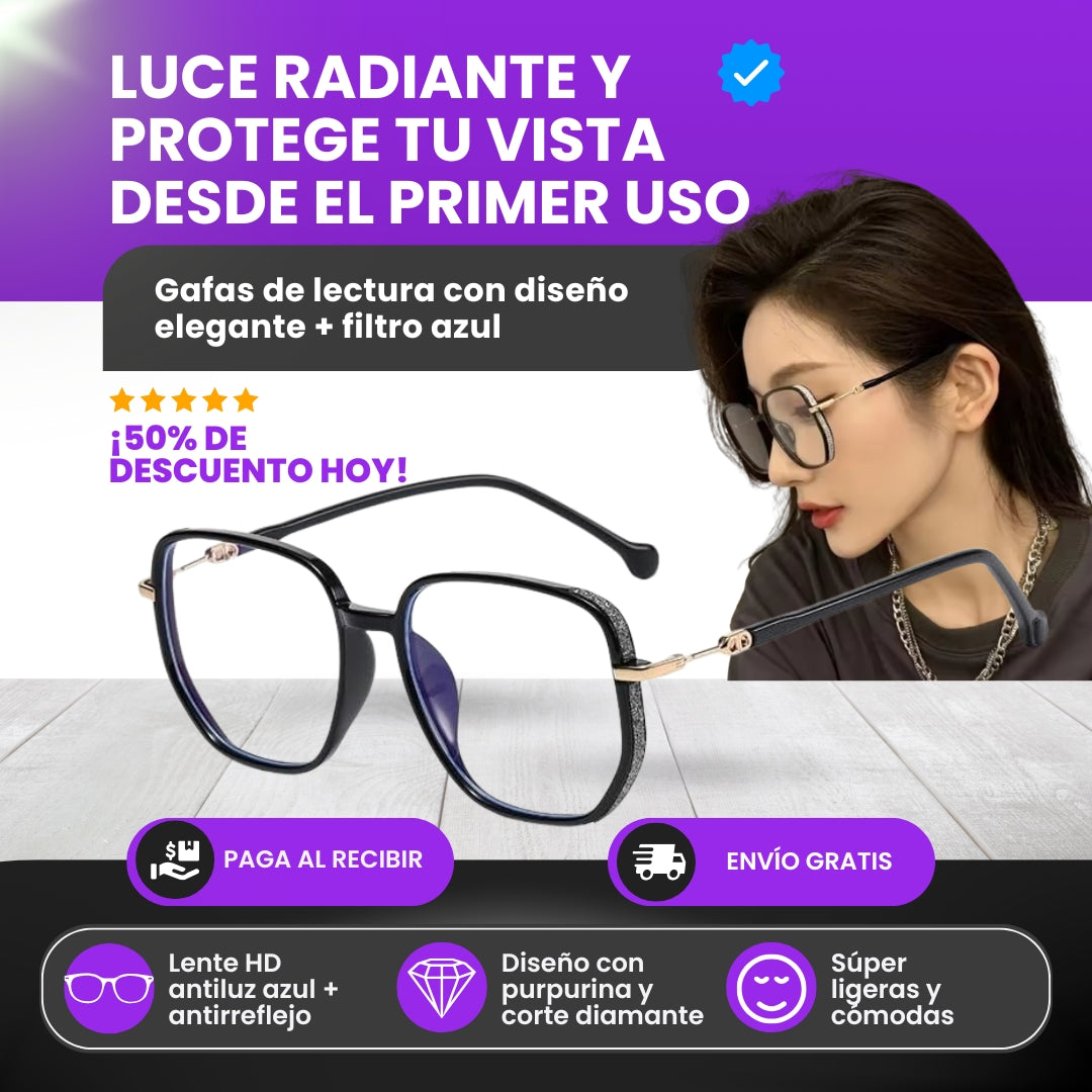GAFAS DE LECTURA CON PURPURINA