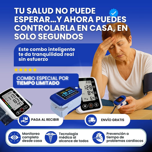 OXÍMETRO+ TOMA DE PRESIÓN COMBO