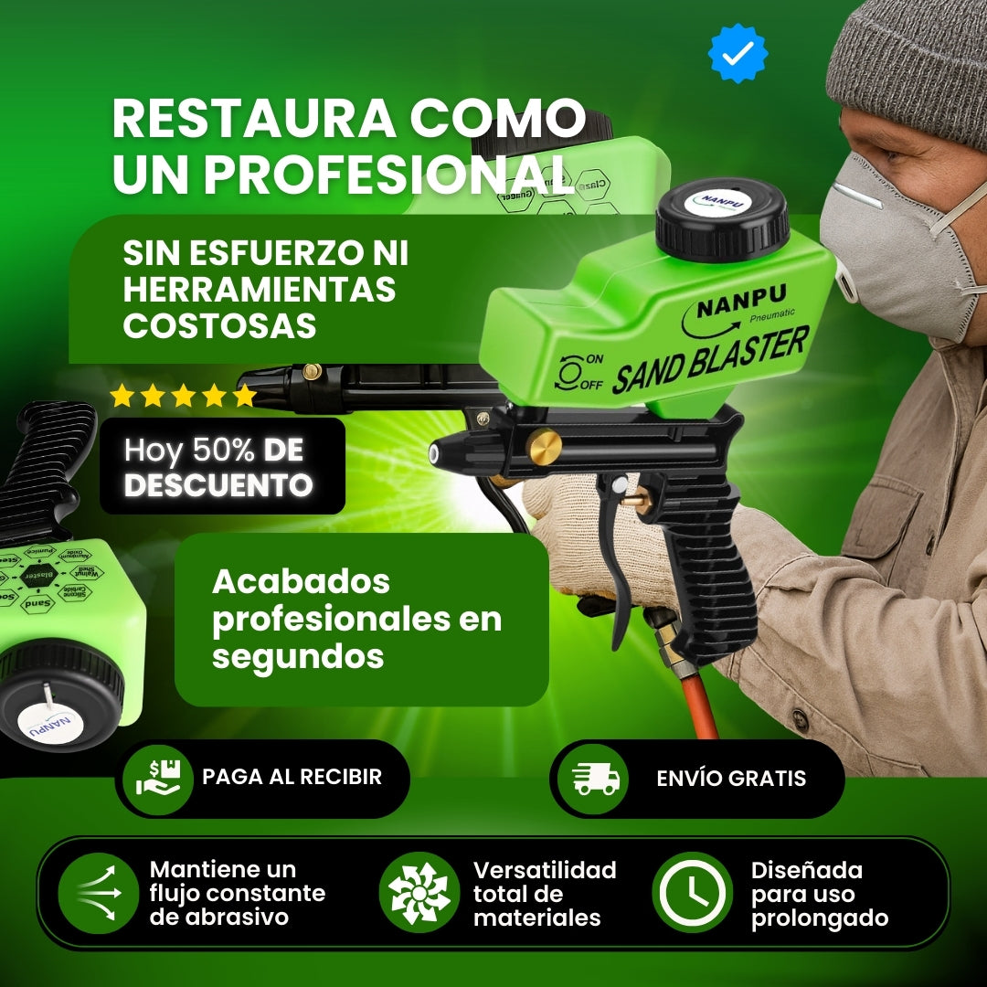 PISTOLA DE CHORRO DE ARENA NEUMÁTICA